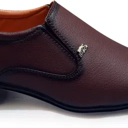 feetway Brown Office | Party | Wedding Extra Comfort Cushion Padded Insole Formal Shoes Slip On For Men image 4