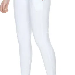 city fashion Women Regular Fit White Cotton Blend Trousers image 4
