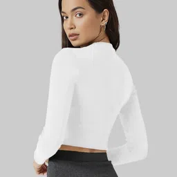 navyankaa Pack of 2 Casual Regular Sleeves Solid Women White Top image 3