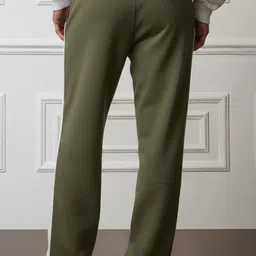 dockstreet Men Solid Olive Track Pants image 3