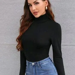 tusi Women Full Sleeve Solid Sweatshirt image 3