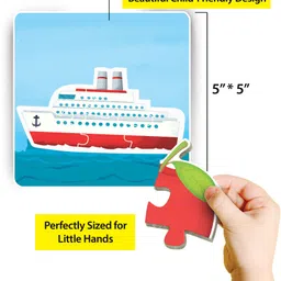 little berry Baby Puzzles Game for Kids (Set of 4): Fruit, Vegetable, Profession & Transport image 5