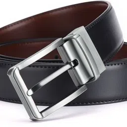 roadster Men Casual, Evening, Formal, Party Black Artificial Leather Reversible Belt image 3