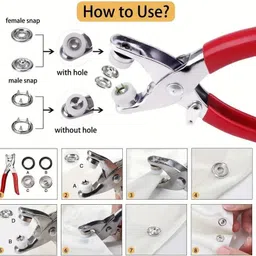 two purchase Multicolour Rivets Grommet Eyelet Setting Tool/Cloth Press Button Punch Plier Punches & Punching Machines image 2