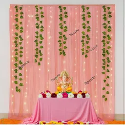 flipzone Printed pink net Pooja Decoration, Ganpati, Balloon-picture-18