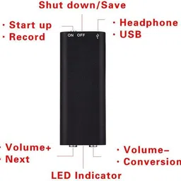 Inext Mini Voice Recorder 8GB Digital Voice Recorder With Mp3 Player Recong Digital 8 GB Voice Recorder image 4
