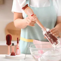 tutots Silicone 4 in 1 Bottle Brush for Nipple and Tableware image 5