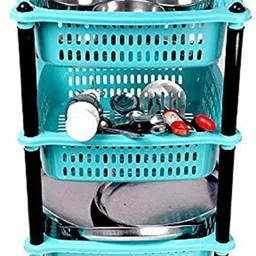 vm bond Fruits/Vegetables Kitchen Rack Plastic image 2