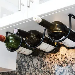 indian decor 410002 Under Cabinet Durable Iron Wine Storage Rack Iron Glass Holder-picture-36