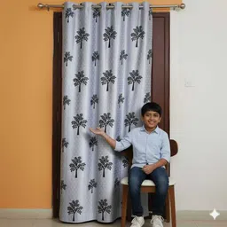 twolover 213 cm (7 ft) Long Door Cotton Blackout Curtain Single Curtain-picture-36