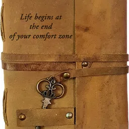 di-kraft Leather Handmade Good Thought Printed Antique Key Lock Diary A5 Diary Unruled 200 Pages-picture-21
