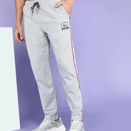 4 speed Men Solid Grey Track Pants image 2