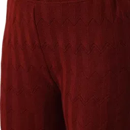 sbjk Women Regular Fit Maroon Wool Trousers image 4