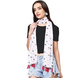 sahil fashion Floral Print, Floral Print Georgette, Chiffon Women Multicolor Scarf image 3