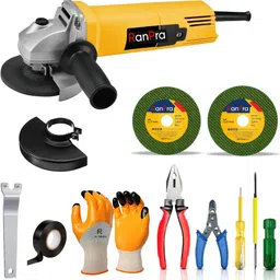 ranpra 4 INCH ANGLE GRINDER WITH 2 PC CUTTING BLADE AND 6 DIFFERENT HAND TOOL Angle Grinder-picture-11