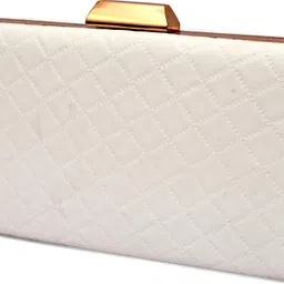 for the beautiful you Casual, Party, Formal White Clutch image 2