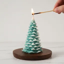 embersariya Christmas Tree Candle | Premium Soy Wax Hand-Poured Festive Gift Candle image 1