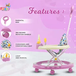 little funky Musical Activity Walker With Parent Rod image 4