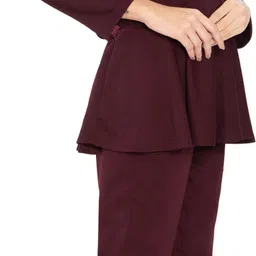 hautemoda Women Tunic and Trouser Set Solid Suit image 4