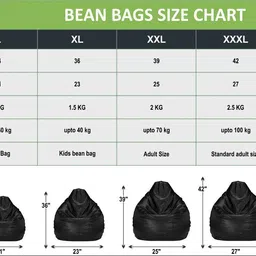 shira 24 4XL Tear Drop Bean Bag Cover (Without Beans) image 3
