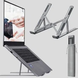 DADNSON laptop stand Aluminum Adjustable Portable Foldable Laptop Stand bol-Laptop Stand 99 Aluminium Floor and Desk Stand Rotatable Laptop Stand with Adjustable Height Compatible with Universal Laptops-picture-19