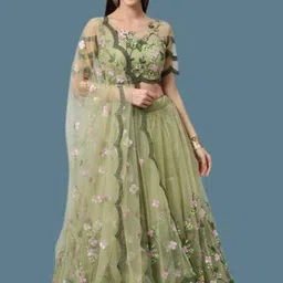 shyamali fashion Embroidered Semi Stitched Lehenga Choli-picture-23