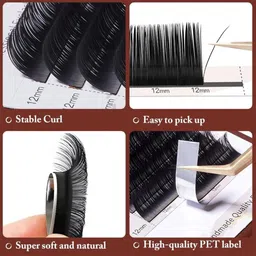 bid Yelix Matte Black Classic Individual Eyelash Extension (0.05C-14mm) image 5