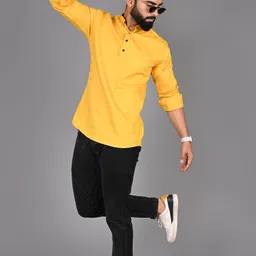 fubar Men Printed Cotton Blend Straight Kurta image 5