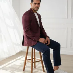 riyon Men Blazer Solid Suit image 4