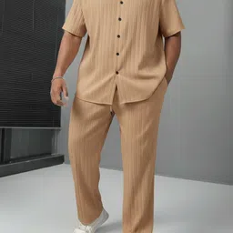 hari trendz clothing Men Night Suit Set Beige Self Design-picture-18