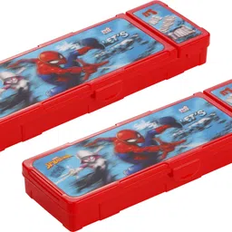 ski Pack of two Pencil Box Spiderman Art Plastic Pencil Boxes image 1