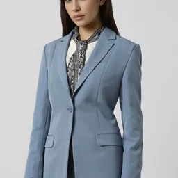 van heusen Women Solid Single Breasted Formal Blazer image 4