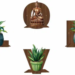 craftzo LOVE Wooden Wall Shelves | Floating Decorative Shelves for Home Decor Pack of 4 image 4