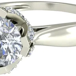 avsar AVR858WB 14kt Cubic Zirconia White Gold ring image 5