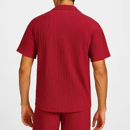 lg fashion Men Night Suit Set Maroon Striped-picture-22