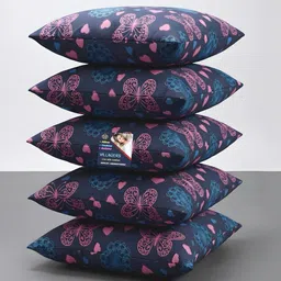 villagers Microfibre Cushion Pack of 5 Geometric Premium Cushion Set | (16x16 inch)-picture-22