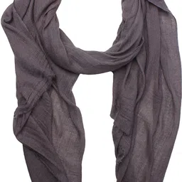 muffly Solid Pure Wool Men Grey Stole image 4