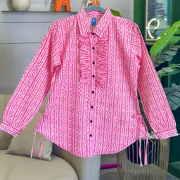 sheetal associates Women Regular Fit Ethnic Motifs Button Down Collar Casual Shirt-picture-24