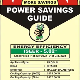 hitachi 2023 Model 1.5 Ton 5 Star Split Inverter AC- Pearl White image 5