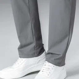 not9 Men Solid Grey Track Pants image 4