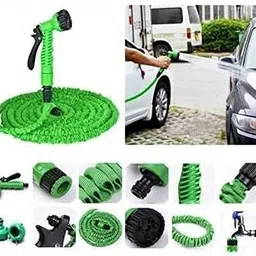 my baby love a perfect care Expandable Garden Hose Flexible Water Green Hose Pipe, Lightweight Hose 18 feet Durable Kink-Free Design Easy Storage with Spray Gun for Car Wash Pack of 1 Hose Pipe image 3
