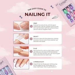 emigel professional Press-On Nails with nail Glue|Reusable Nail Long-Lasting & Stylish Design image 2