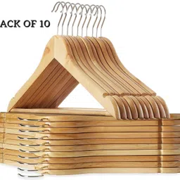 Premium Wooden Hanger with Notches for Dress Clothes, Coats, Jackets, Wooden Dress Pack of 10 Hangers For Dress-image-19