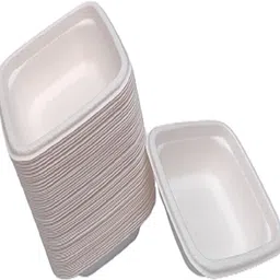 pagal mindset Sugarcane Bagasse Vegetable Bowl Disposable 4 inch Square Bowl | Sugarcane Bowls/Bagasse Bowls | Plant Pulp Disposable image 3