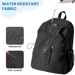 zorbes 18.06 L Laptop Backpack Casual Black Backpack for Men and Women Waterproof Laptop Travel Bag image 4