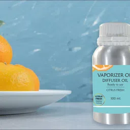 Veena Citrus Fresh Long Lasting & Strong Aroma Oil Diffuser in a Aluminium Can 100 ml Room, Garden, bedding room, Office, Bar Diffuser image 3