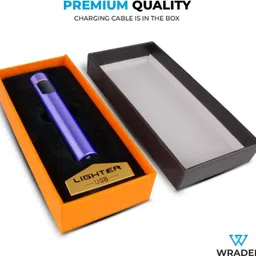 wrader USB Cigarette Lighter with On/Off Touch Sensor Flameless Windproof Portable Rechargeable USB Lighter Mini Electric Slim Cigarette USB Lighter Pocket Lighter image 2