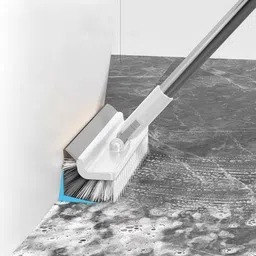 meejeek 3 in 1 Floor Scrub Brush with Long Handle180°Rotating wall Corner cleaning Wiper image 1