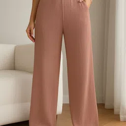 fabflee Pack of 2 Women Comfort Fit Multicolor Cotton Blend Trousers image 4