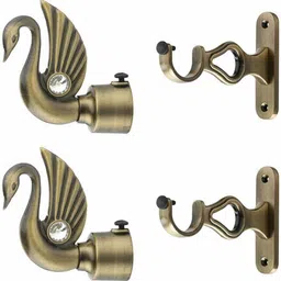 gloxy Gold Rod Rail Bracket, Curtain Knobs, Curtain Hooks, Curtain Rods Metal-picture-18